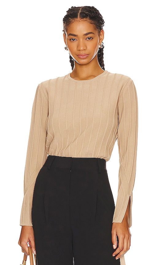 Favorite Daughter The Loretta Knit Top in Beige