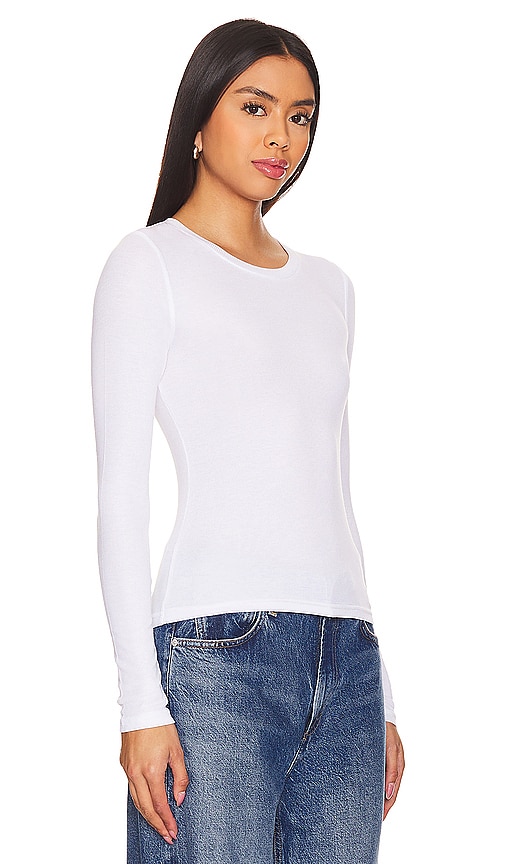 Shop Favorite Daughter The Ribbed Long Sleeve Top In White