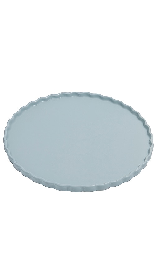 Fazeek Ceramic Dinner Plate Set of 2in Blue Grey