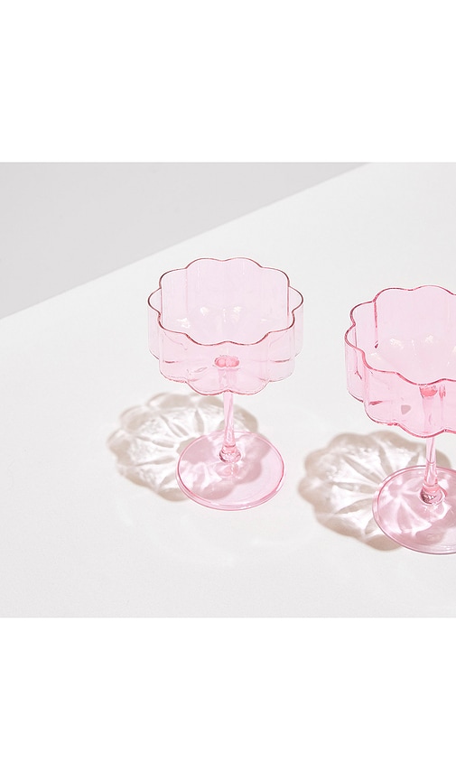  Fazeek Trinkgläser Wave Coupe Glasses In Pink. 
