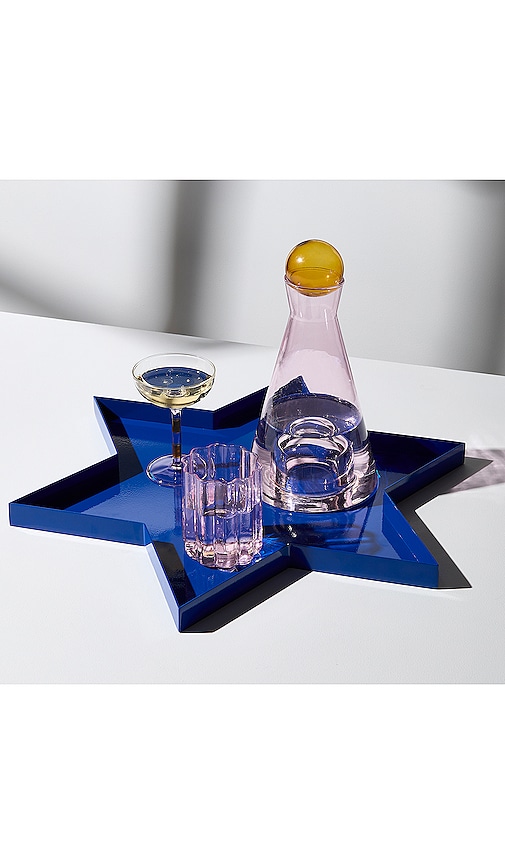 Shop Fazeek Metal Star Of David Tray In Blue