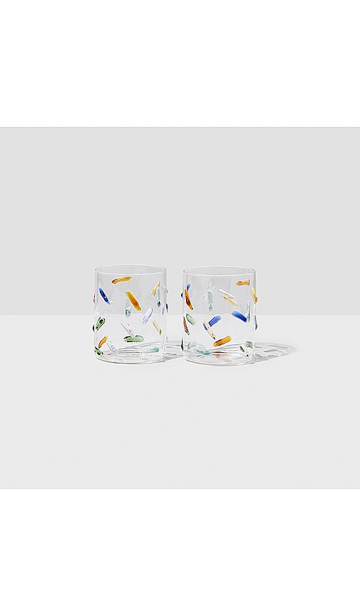 Shop Fazeek Confetti Glasses Set Of 2 In N,a