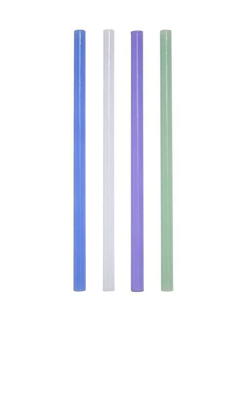 Shop Fazeek 4 Pack Opaque Straws In Blue