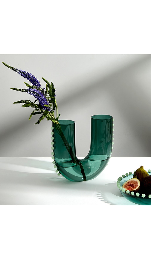  Fazeek Vase Pearl U Vase In Teal & Jade In Teal. 