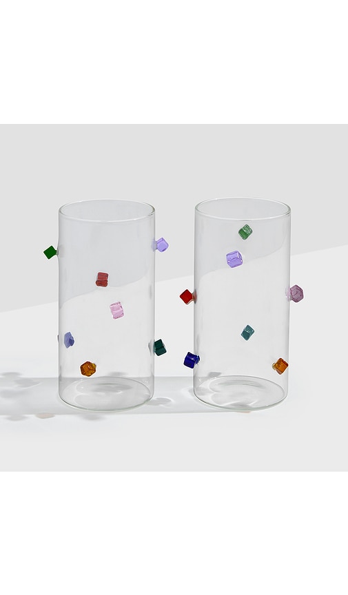  Fazeek Jewel Highballs Set Of 2 In Neutral. 