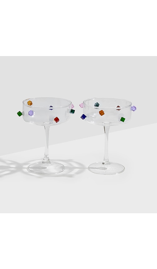  Fazeek Jewel Coupes Set Of 2 In Neutral. 