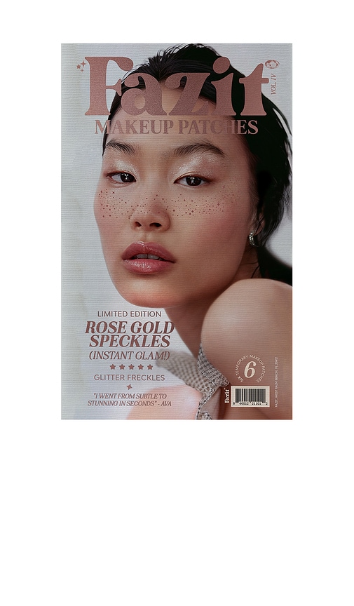 Glitter Freckle Makeup Patches in Rose Gold.