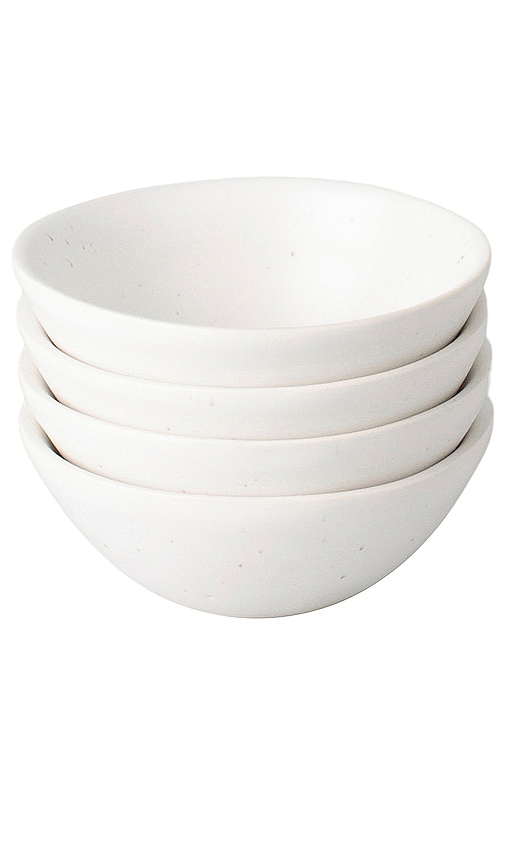 Fable The Little Bowls Set Of 4 In Speckled White