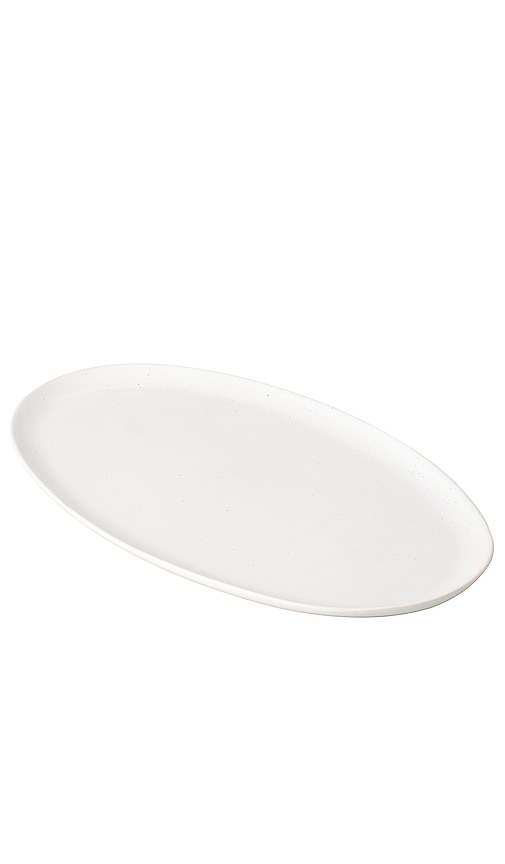 Fable The Oval Serving Platter In Speckled White
