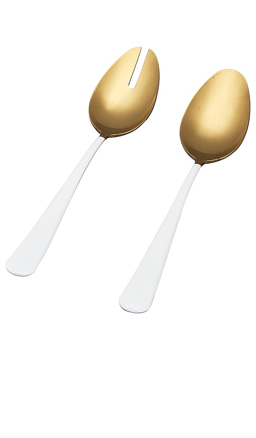Fable The Serving Spoons In Matte Gold & White