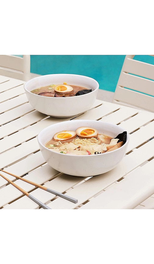 Shop Fable The Ramen Bowls Set Of 2 In Speckled White