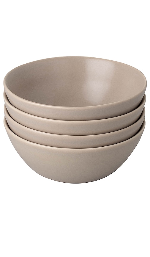 Shop Fable The Breakfast Bowls Set Of 4 In 沙漠灰褐色