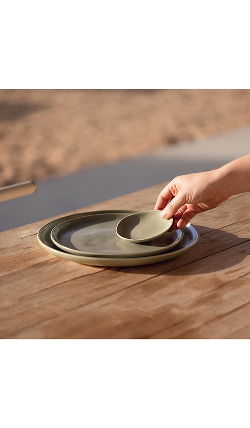 Fable Dinner Plates In Green