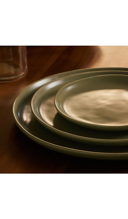 Fable Dessert Plates In Green