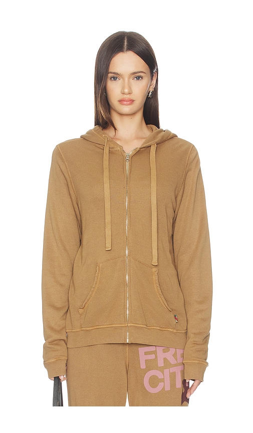  Free City Sudadera Con Capucha Con Cremallera Superfluff Lux En Color Marrón Talla 2  (también En 3, 4). 