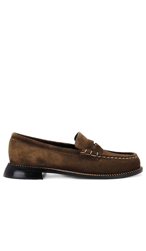 Freda Salvador Elba Loafer in Bark Suede