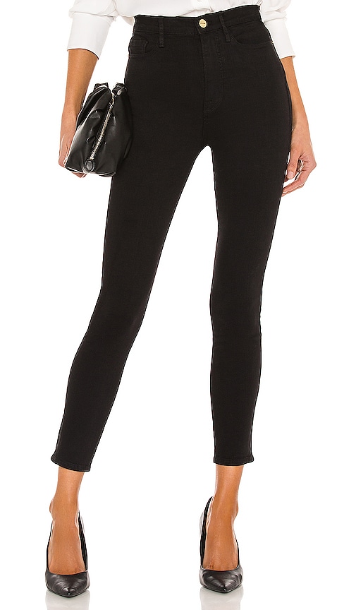 afends shelby high waist wide leg jeans black