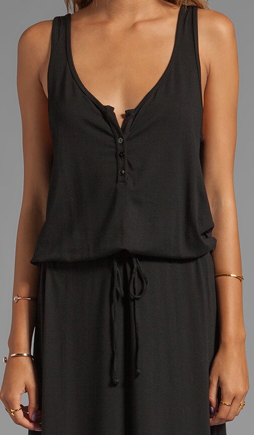 Feel the Piece Henley Maxi Dress in Black REVOLVE