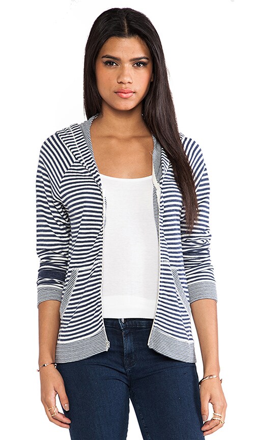 Nali Stripe Zip Up Hoodie