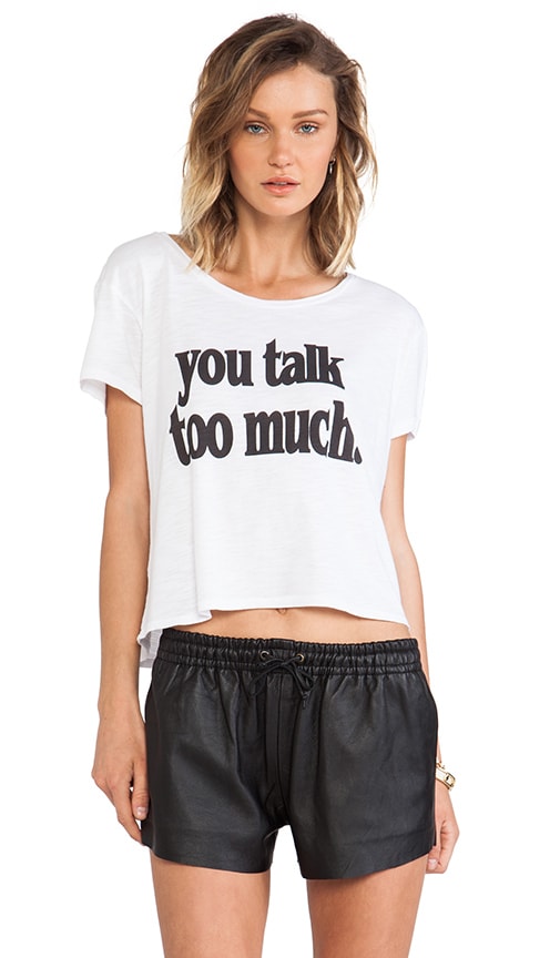 x Tyler Jacobs You Talk Too Much Crop Tee