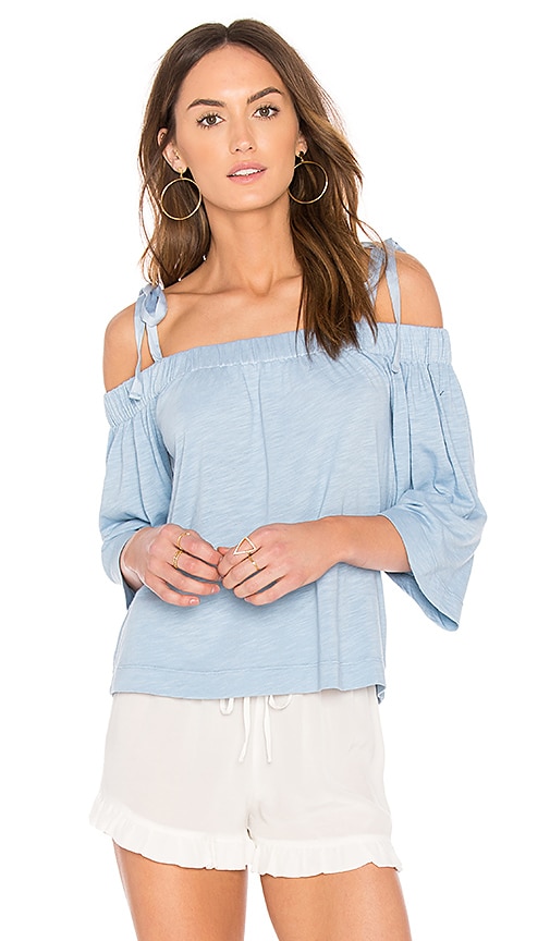 Feel the Piece Sunset Off Shoulder Top in Mist