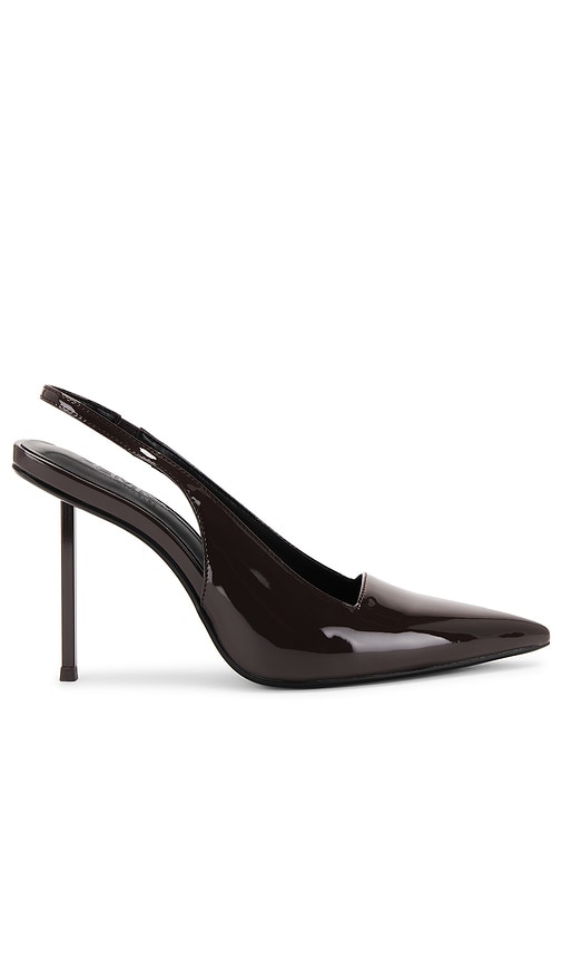 FEMME LA x REVOLVE G63 Slingback Pump in Chocolate Patent