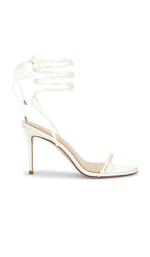 Femme La 3.0 Barely There Lace Up Heels In White