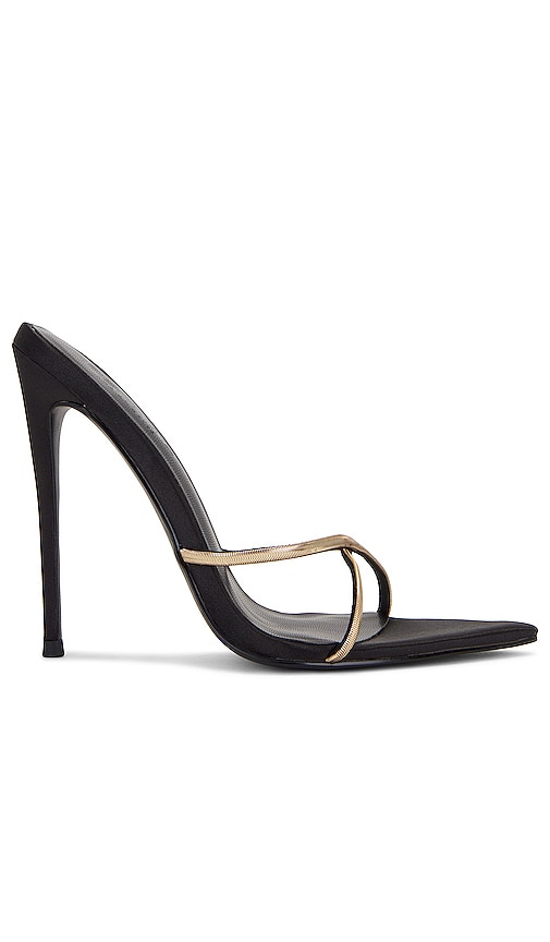 FEMME LA The Russo Slipper in Black & Gold