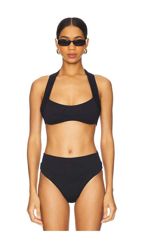 Mikey Bikini Top in Black. - size L (also in M, S, XS) - F E L L A - Modalova