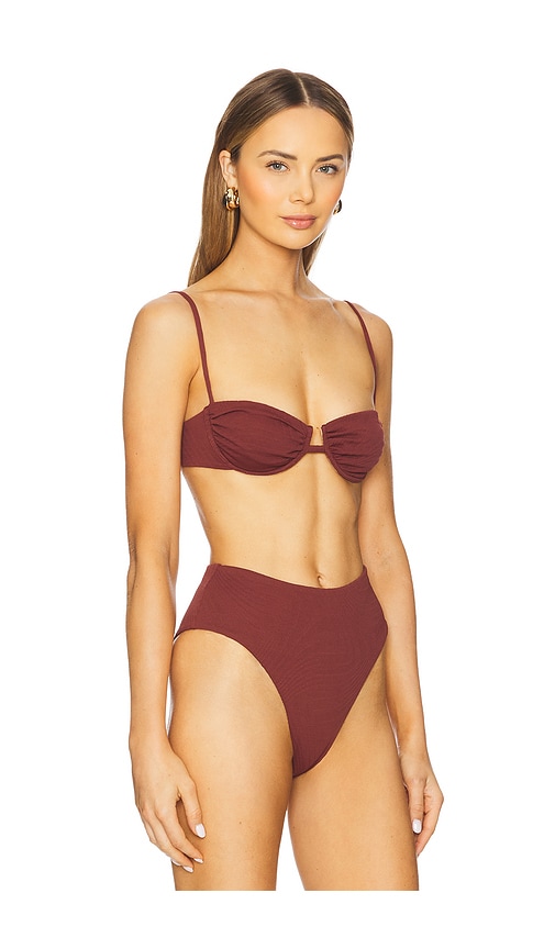 F E L L A Gabriel Bikini Top In Fudge