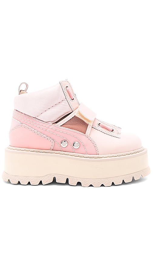 pink sneaker boots