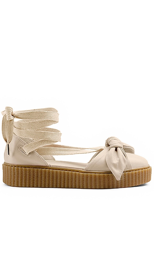 Fenty by Puma Bow Creeper Sandal in Pink Tint & Pink Tint & Oatmeal ...