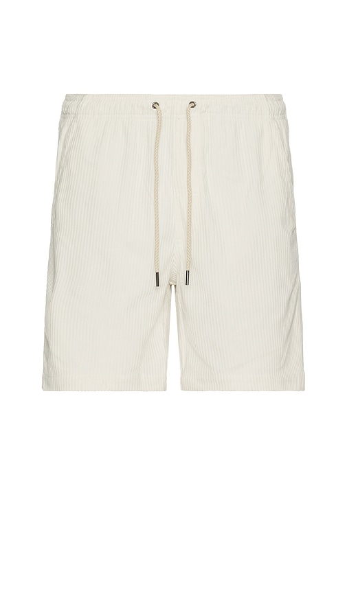 The Wilder Stretch Corduroy Shorts in Ivory. - size S (also in L, M)