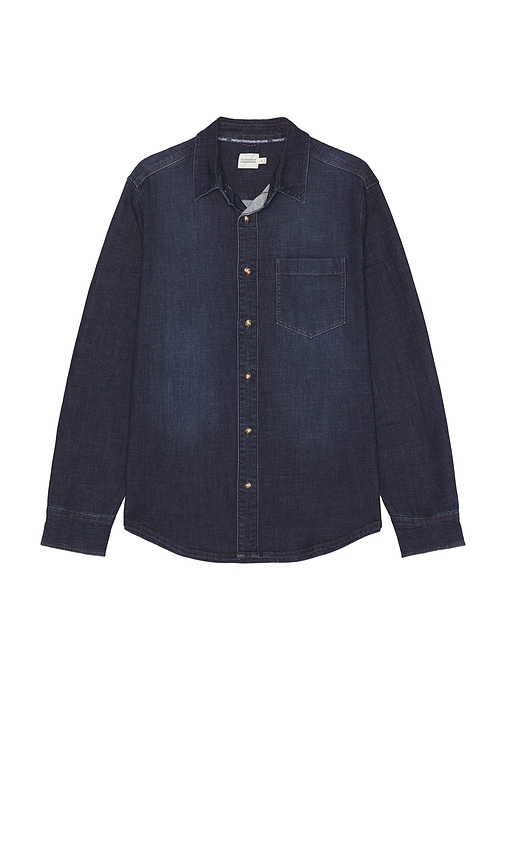 Shop Fair Harbor The Driftwood Denim Shirt In Blue