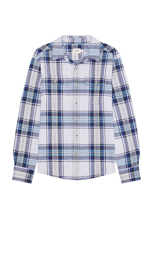 Shop Fair Harbor The Dunewood Flannel Shirt In Blue