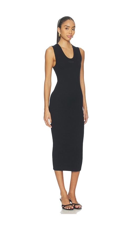 Essentials Rib Tank Dress In Black