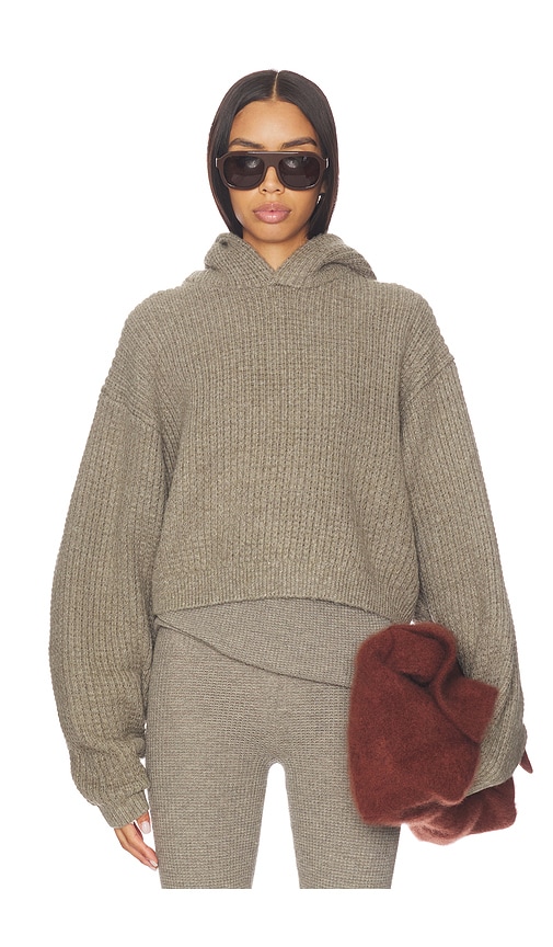 Fear of God ESSENTIALS Heavy Waffle 90's Hoodie in Homestead Heather