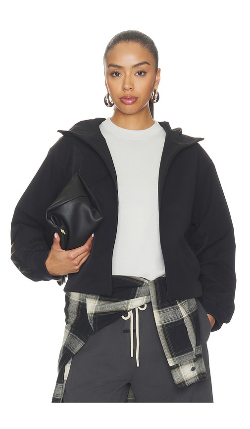 Fear of God ESSENTIALS Full Zip Hooded Anorak Jacket in Black. - size L (also in M, S, XS)