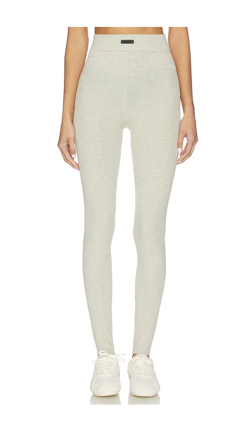 Essentials Soft Rib Legging In Gray