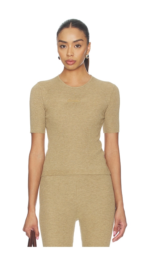 Fear of God ESSENTIALS Signature Rib Knit Fitted Short Sleeve Tee