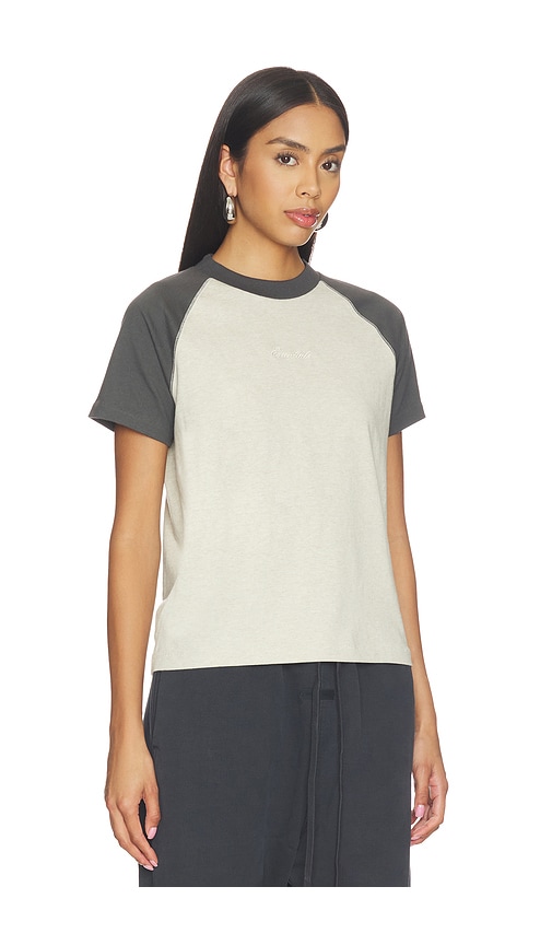  Fear Of God Essentials Signature Classic Fit Baseball Tee In Heather Stone & Iron Grey In Grey. Size Xs. Also In S, M, L. 