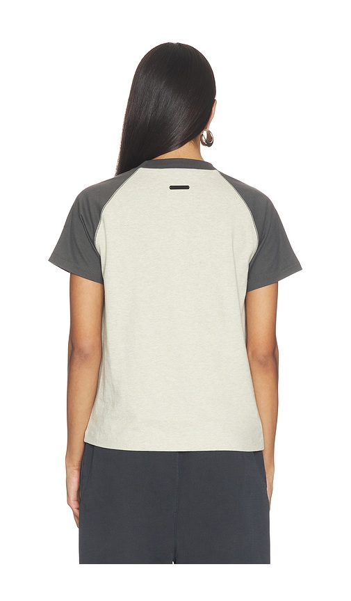  Fear Of God Essentials Signature Classic Fit Baseball Tee In Heather Stone & Iron Grey In Grey. Size Xs. Also In S, M, L. 