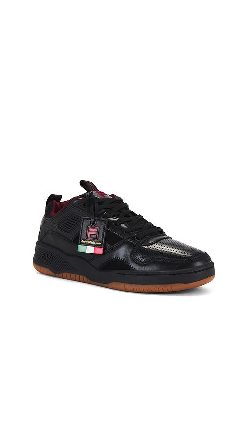 Shop Fila Corda Lux Sneakers In Black  Syrah  & Gardenia