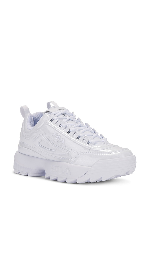 Shop Fila Disruptor Ii Shine Metallic Sneaker In 白色