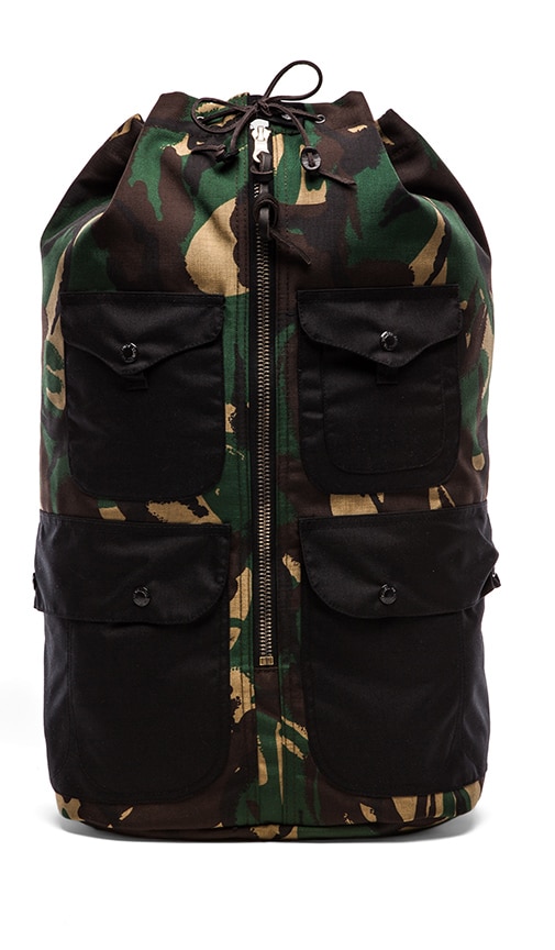 Filson - Medium Leather-Trimmed Camouflage-Print Waxed Rugged Twill Duffle  Bag Filson