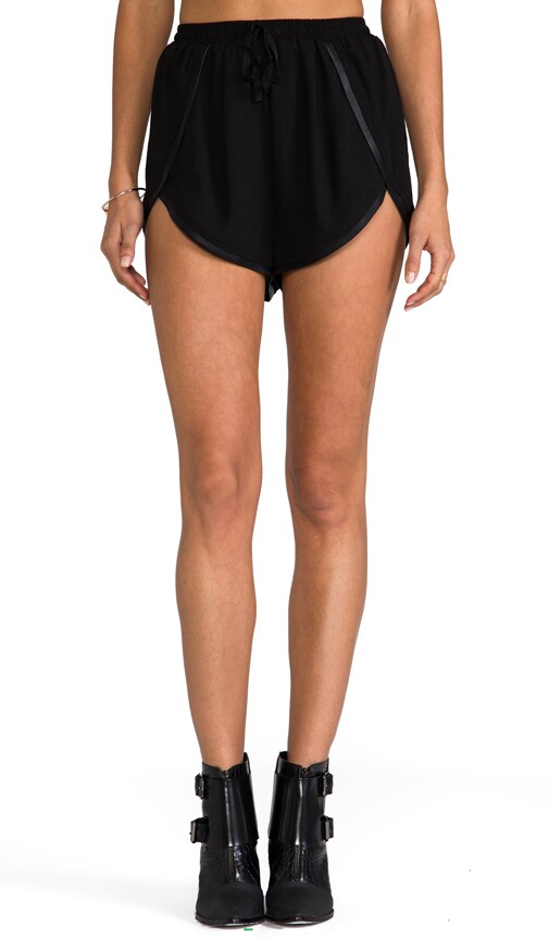 x REVOLVE Firehouse Leather Trim Shorts