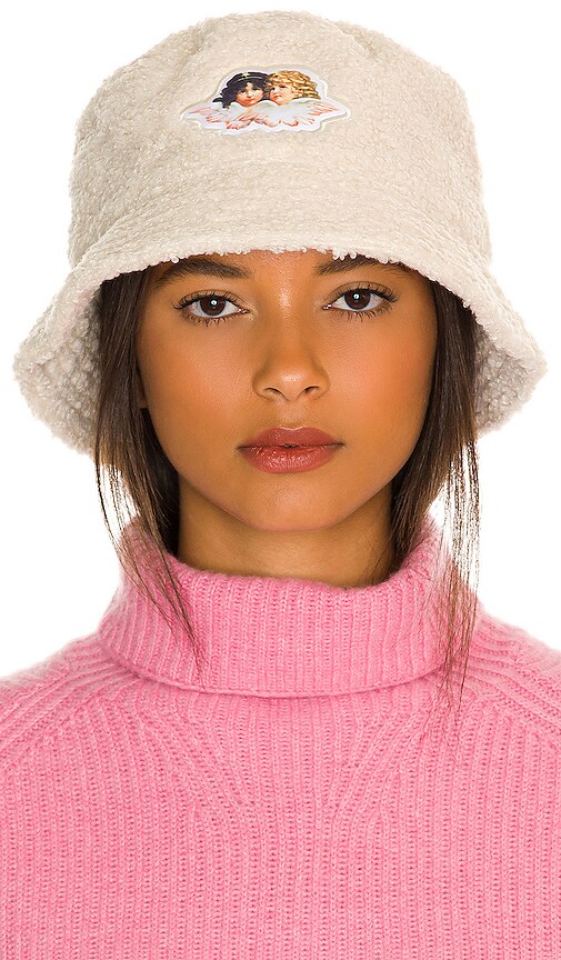 Fiorucci Angels Logoembroidered Woven Bucket Hat In Cream ModeSens