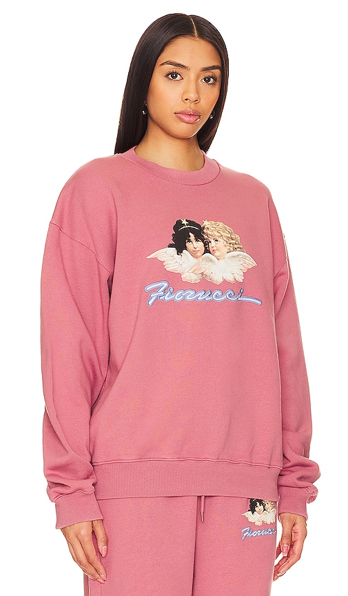 Shop Fiorucci Angel Sweatshirt In Dusty Pink