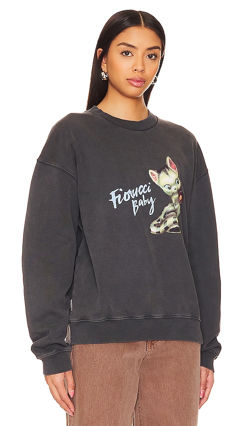 Shop Fiorucci Baby Sweatshirt In Charcoal