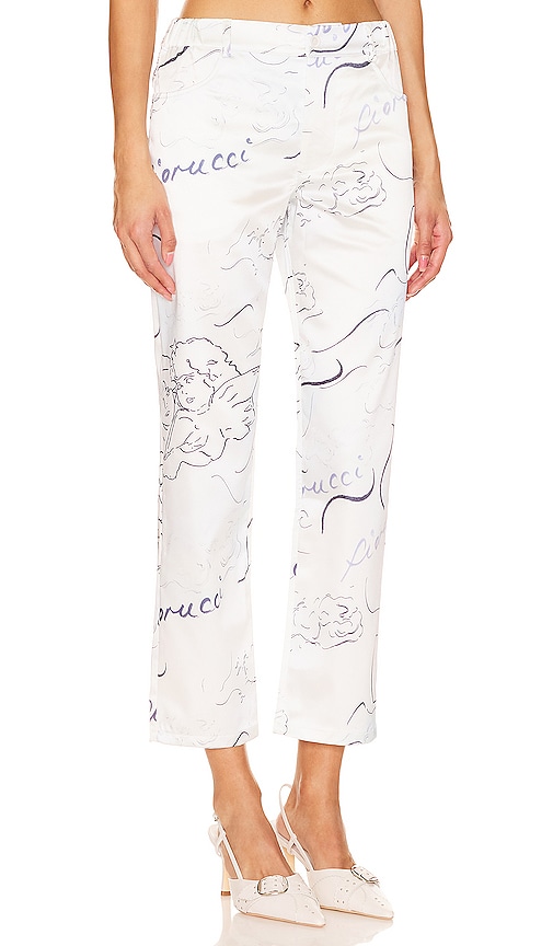 Shop Fiorucci Sketch Angel Trousers In White